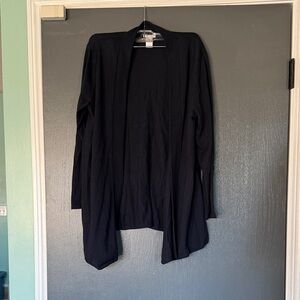 J. Jill Elegant Black Open Cardigan